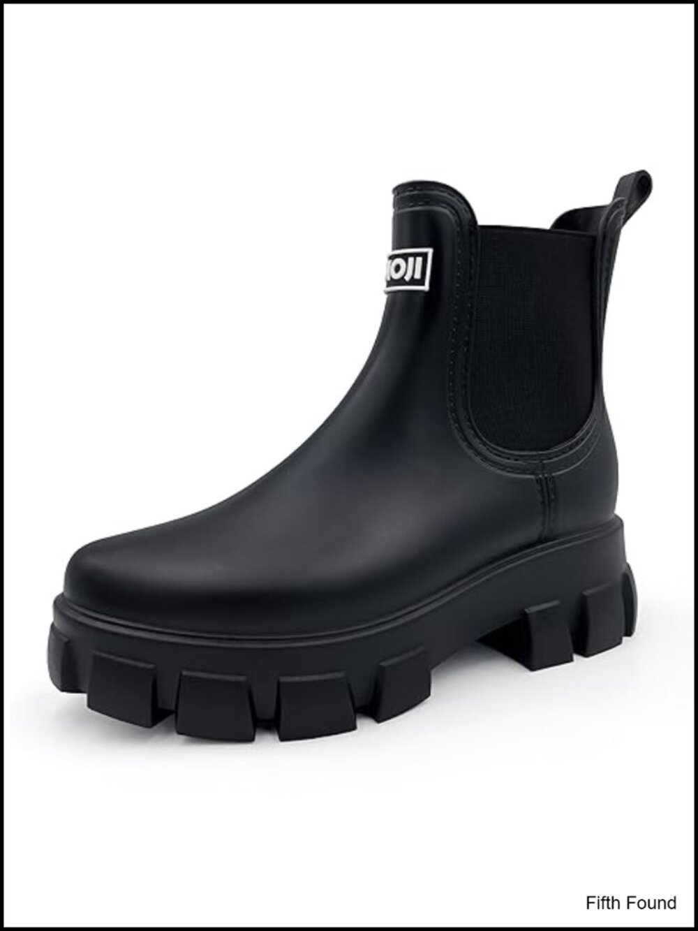 Unisex Chelsea Ankle Rain Boots Rubber Waterproof Platform